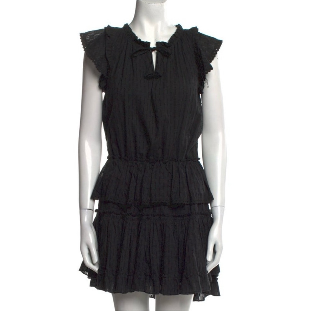 MISA Los Angeles black ruffle dress ramy brook love shack summer dance cotton